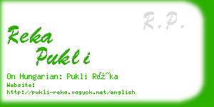 reka pukli business card